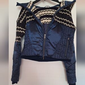 Free People movement crooped jacket with hoodie. NWOT.